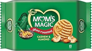 Mom's Magic Sunfeast Rich Cashew Almond Cookies Ghee roasted |Roasted Cashew Almond Biscuits 560 Gms/584 Gms /544Gms [Weight may vary]