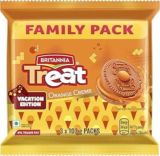 Britannia Treat Orange Creme Sandwich Biscuits 309g